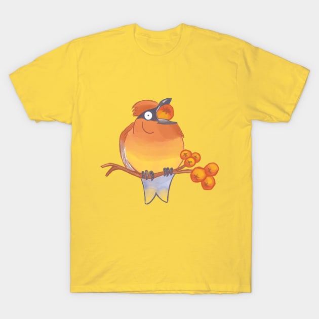 Cedar Waxwing T-Shirt by JessaCreation